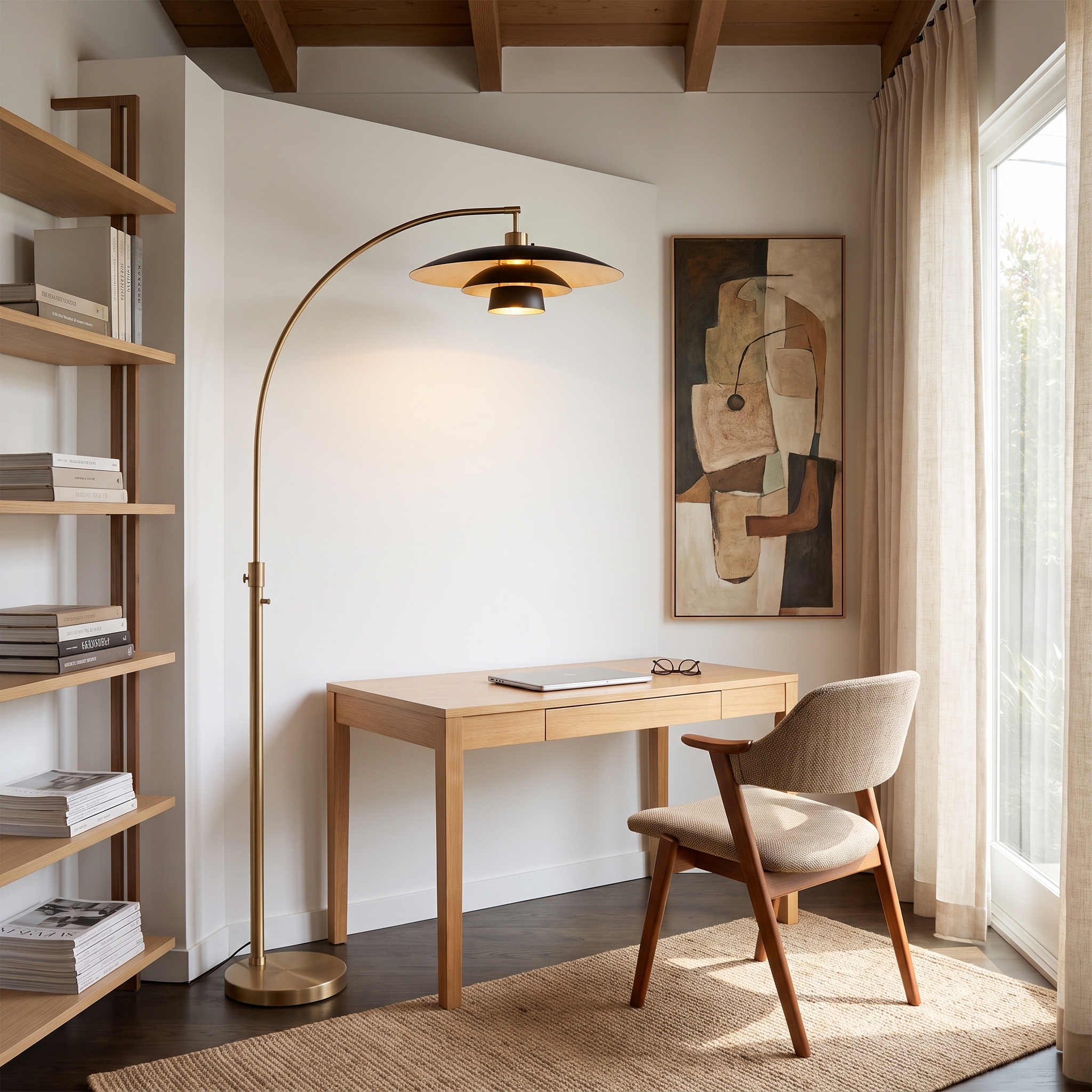 Rancho Mirage 75″H Chairside Arc Lamp
