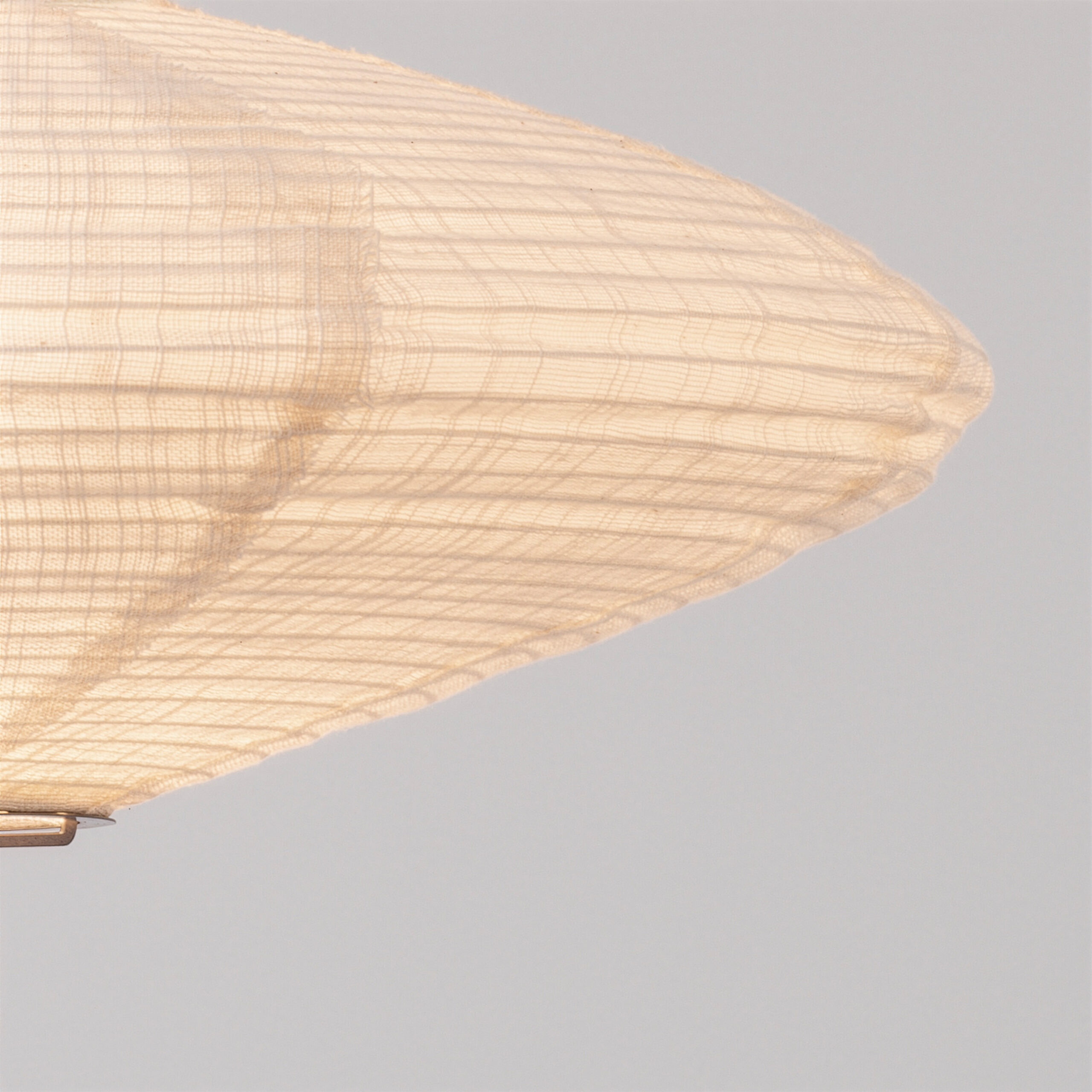 Roswell Semi Flush Mount, Oval White Fabric Roswell Shade, Weathered Brass, Not Included ELV Dimmer