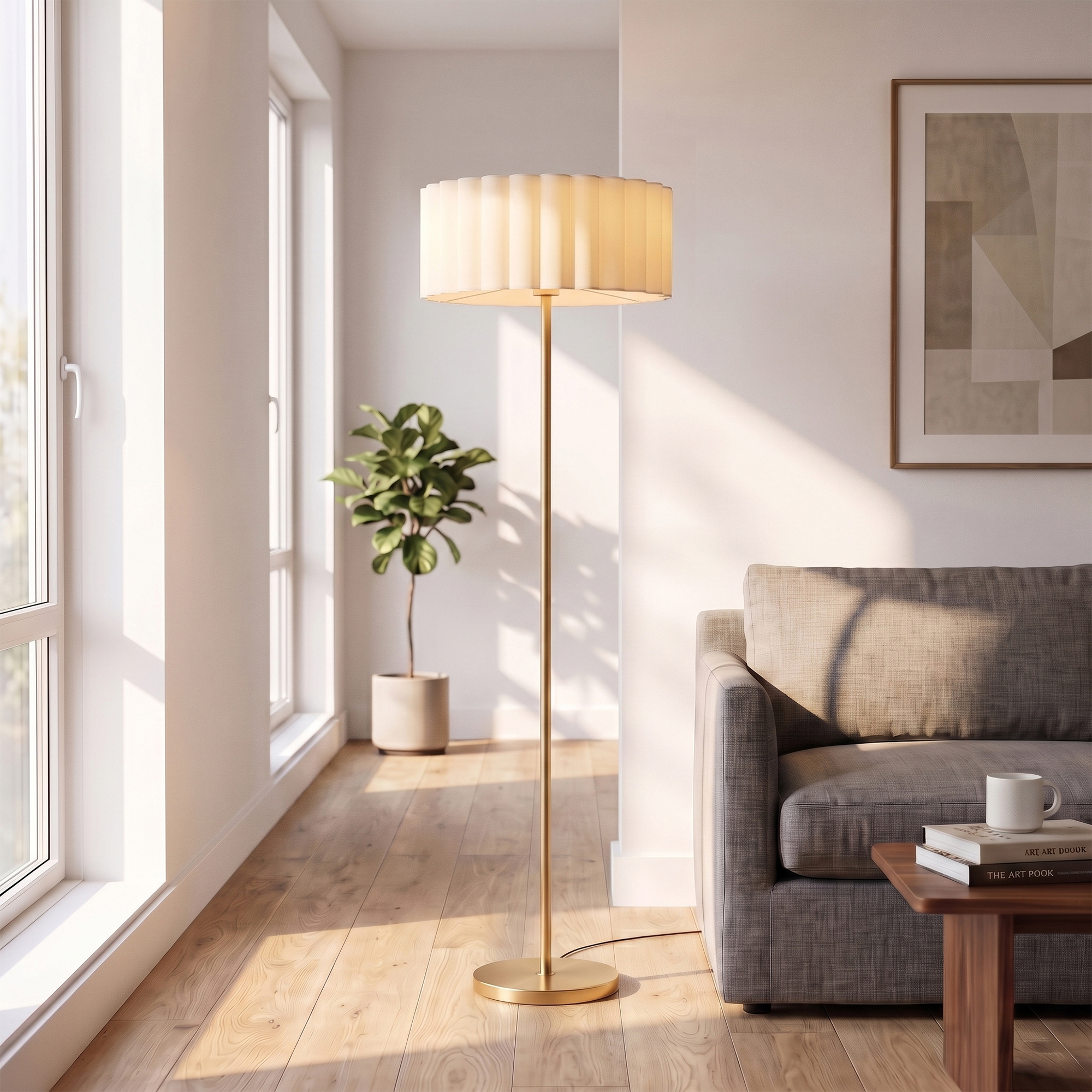 Scallop Slimline Floor Lamp